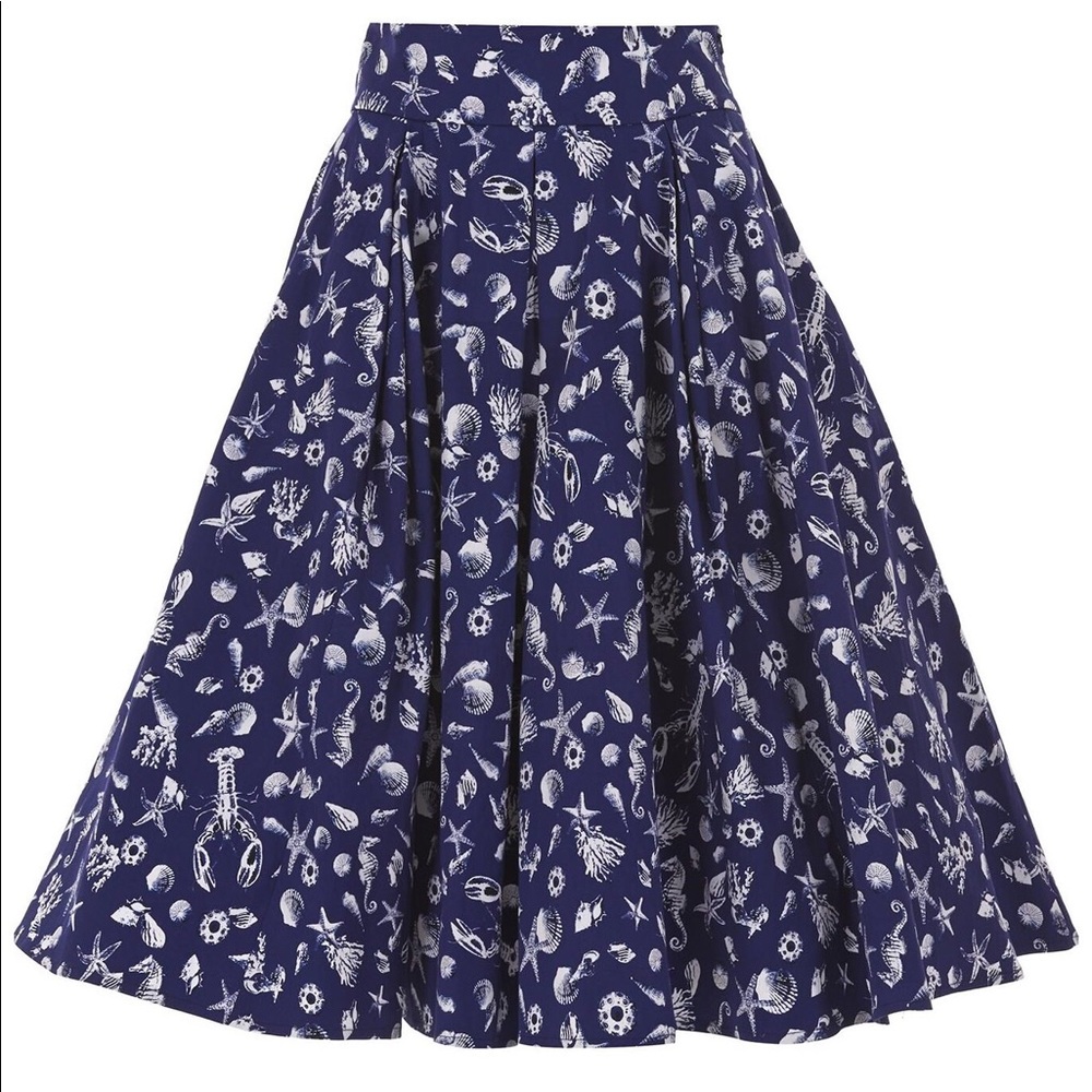 ❌SOLD OUT❌🌺Collectif Nautical Sea Shell Skirt - Picture 3 of 4